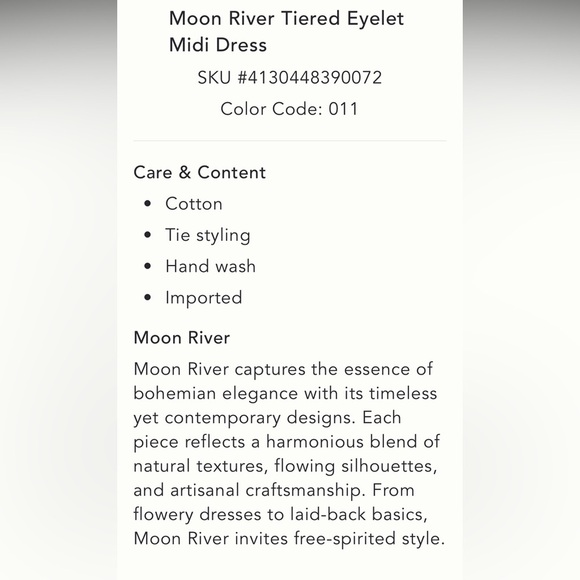 Anthropologie White Eyelet Midi Dress - Picture 7 of 15